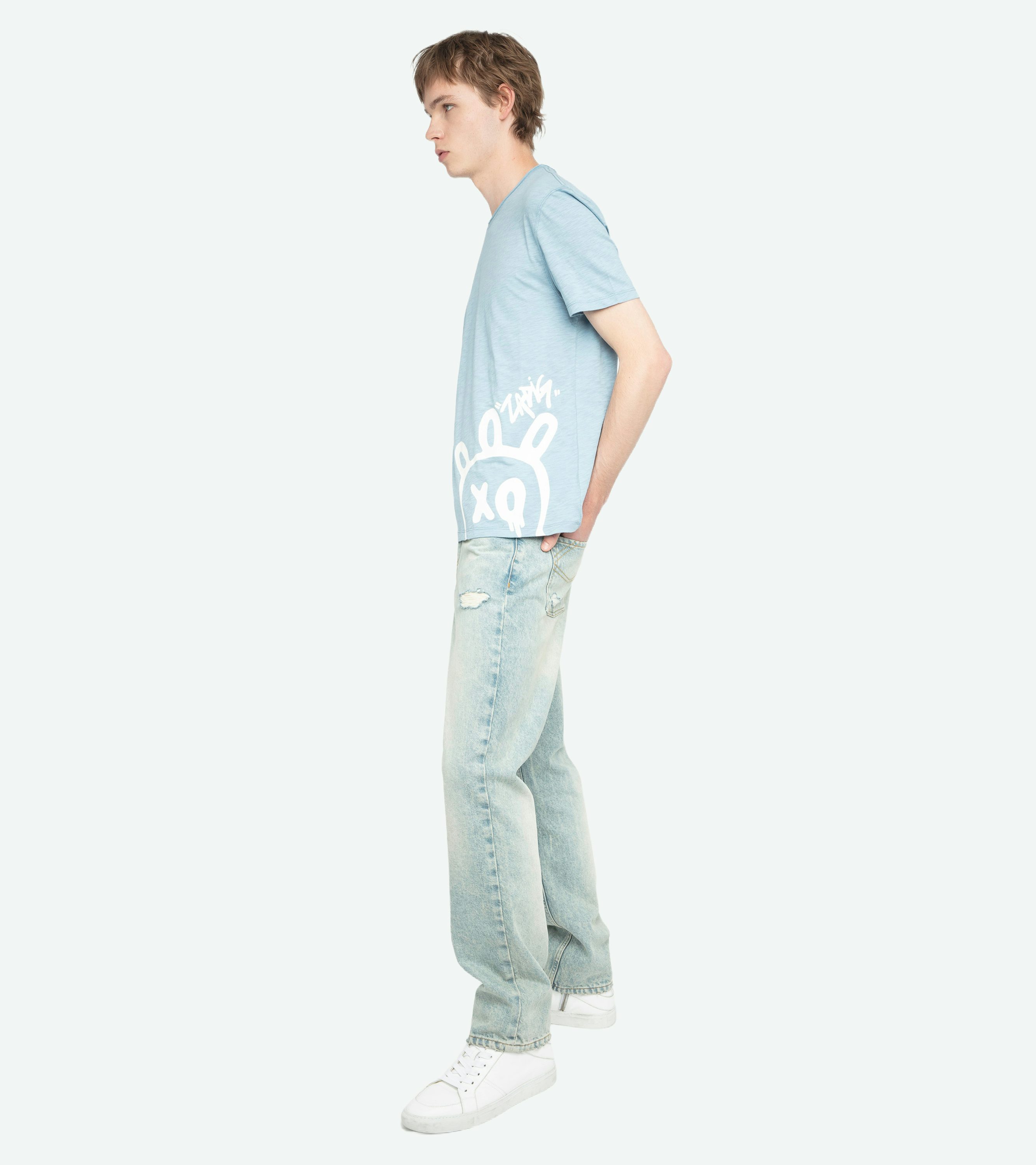 Stockly T-shirt - Short-sleeved T-shirt with front print.